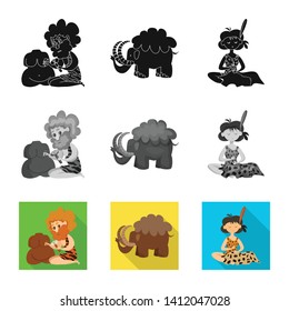 Vector illustration of evolution  and prehistory icon. Collection of evolution  and development  stock vector illustration.