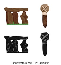 Vector illustration of evolution  and prehistory icon. Set of evolution  and development  vector icon for stock.
