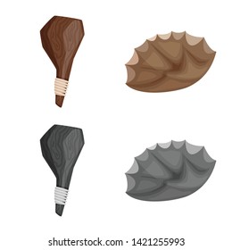 Vector illustration of evolution  and prehistory icon. Set of evolution  and development  stock symbol for web.