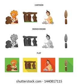 Vector illustration of evolution and prehistory icon. Collection of evolution and development vector icon for stock.