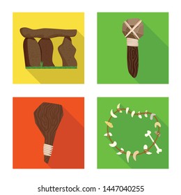 Vector illustration of evolution and prehistory icon. Set of evolution and development stock symbol for web.