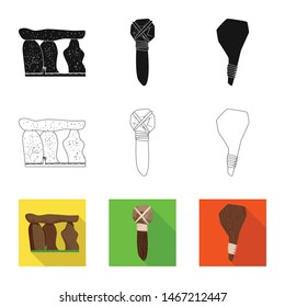 Vector illustration of evolution and prehistory icon. Set of evolution and development vector icon for stock.