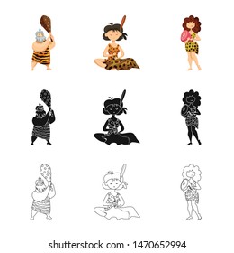 Vector illustration of evolution and prehistory icon. Collection of evolution and development vector icon for stock.
