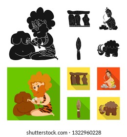 Vector illustration of evolution  and prehistory logo. Collection of evolution  and development  stock vector illustration.