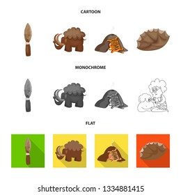Vector illustration of evolution  and prehistory logo. Set of evolution  and development  stock vector illustration.