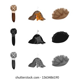 Vector illustration of evolution  and prehistory logo. Set of evolution  and development  stock vector illustration.
