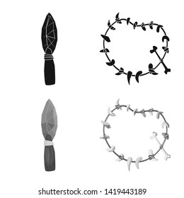 Vector illustration of evolution  and prehistory logo. Set of evolution  and development  vector icon for stock.