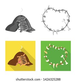 Vector illustration of evolution and prehistory logo. Collection of evolution and development vector icon for stock.