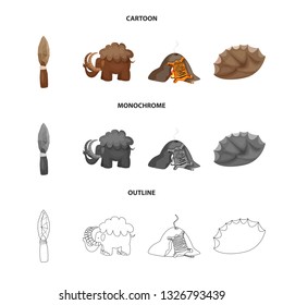 Vector illustration of evolution  and prehistory sign. Collection of evolution  and development  stock symbol for web.