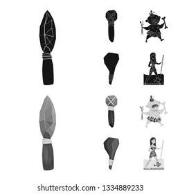 Vector illustration of evolution  and prehistory sign. Collection of evolution  and development  stock symbol for web.