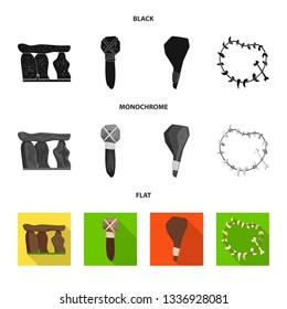 Vector illustration of evolution  and prehistory sign. Set of evolution  and development  vector icon for stock.