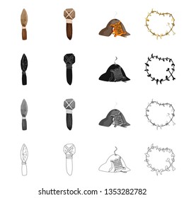 Vector illustration of evolution  and prehistory sign. Set of evolution  and development  stock symbol for web.