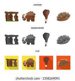 Vector illustration of evolution  and prehistory sign. Set of evolution  and development  stock symbol for web.