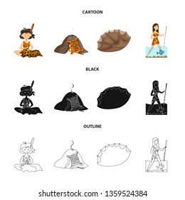 Vector illustration of evolution  and prehistory sign. Set of evolution  and development  stock vector illustration.