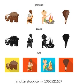 Vector illustration of evolution  and prehistory sign. Collection of evolution  and development  vector icon for stock.
