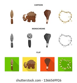 Vector illustration of evolution  and prehistory sign. Set of evolution  and development  vector icon for stock.