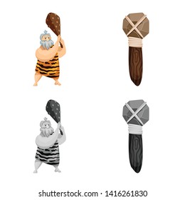 Vector illustration of evolution  and prehistory sign. Set of evolution  and development  stock symbol for web.