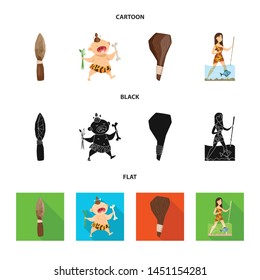 Vector illustration of evolution and prehistory sign. Collection of evolution and development stock vector illustration.
