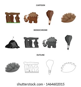 Vector illustration of evolution and prehistory sign. Set of evolution and development stock symbol for web.
