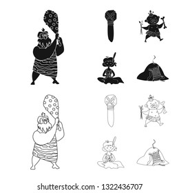 Vector illustration of evolution  and prehistory symbol. Set of evolution  and development  stock vector illustration.