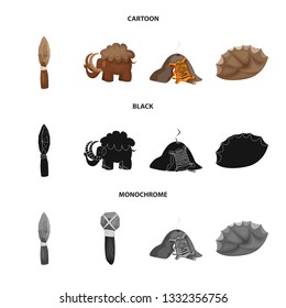 Vector illustration of evolution  and prehistory symbol. Collection of evolution  and development  vector icon for stock.