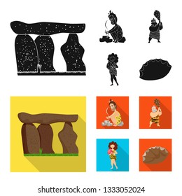 Vector illustration of evolution  and prehistory symbol. Set of evolution  and development  stock vector illustration.