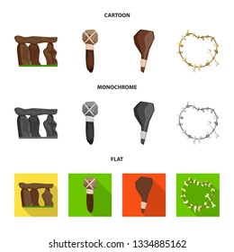 Vector illustration of evolution  and prehistory symbol. Set of evolution  and development  stock symbol for web.