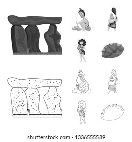 Vector illustration of evolution  and prehistory symbol. Set of evolution  and development  stock vector illustration.