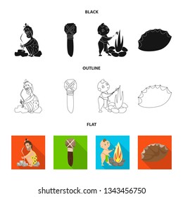 Vector illustration of evolution  and prehistory symbol. Set of evolution  and development  stock vector illustration.