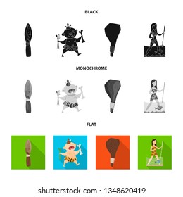 Vector illustration of evolution  and prehistory symbol. Set of evolution  and development  vector icon for stock.