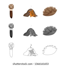 Vector illustration of evolution  and prehistory symbol. Set of evolution  and development  vector icon for stock.