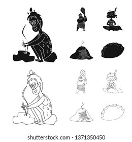 Vector illustration of evolution  and prehistory symbol. Collection of evolution  and development  stock vector illustration.