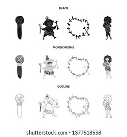 Vector illustration of evolution  and prehistory symbol. Set of evolution  and development  stock symbol for web.