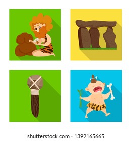 Vector illustration of evolution  and prehistory symbol. Collection of evolution  and development  stock vector illustration.