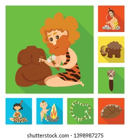 Vector illustration of evolution  and prehistory symbol. Set of evolution  and development  stock vector illustration.