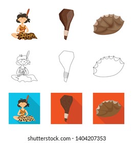 Vector illustration of evolution  and prehistory symbol. Collection of evolution  and development  vector icon for stock.