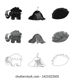 Vector illustration of evolution  and prehistory symbol. Set of evolution  and development  vector icon for stock.
