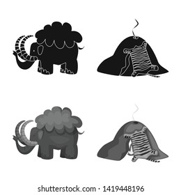Vector illustration of evolution  and prehistory symbol. Collection of evolution  and development  stock symbol for web.