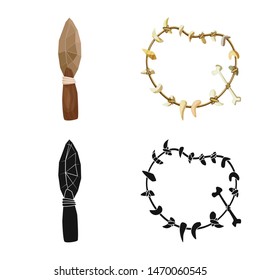 Vector illustration of evolution and prehistory symbol. Collection of evolution and development vector icon for stock.