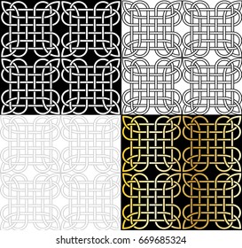 Vector illustration, an example for the background pattern in the style of Celtic knots.