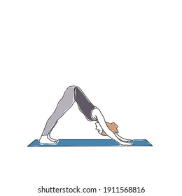 Vector illustration of an example image of a yoga position by woman