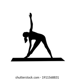 Vector illustration of an example image of a yoga position by woman