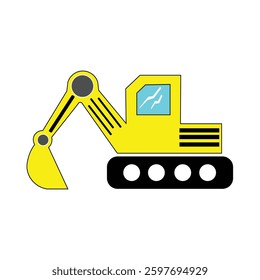 vector illustration of a excavator, excavator