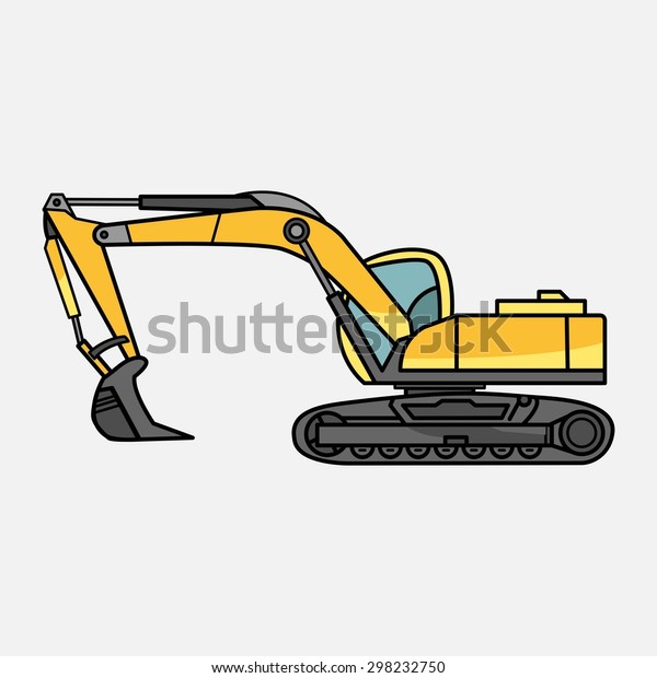 Vector illustration of\
excavator