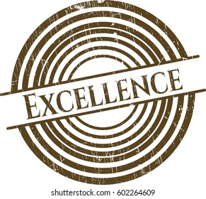 Vector illustration of Excellence grunge seal
