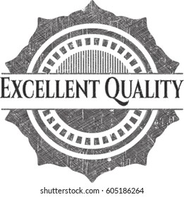 Vector illustration of Excellent Quality chalk emblem

