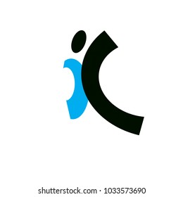 Vector illustration of excited abstract person with raised hands up. Liberty conceptual icon. Happiness metaphor symbol. Business innovation idea creative logotype.