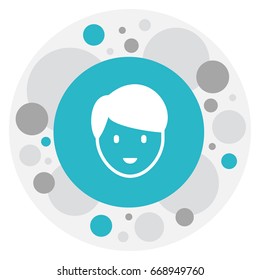 Vector Illustration Of Excitement Symbol On Croupier Icon. Premium Quality Isolated Casino Worker Element In Trendy Flat Style.