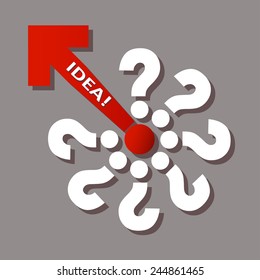 Vector illustration of exclamation and question marks