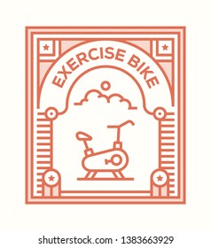 VECTOR ILLUSTRATION OF EXERCISE BIKE ICON CONCEPT